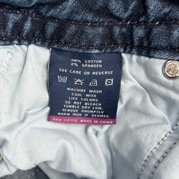 VIGOSS Womens Chelsea Flare Jeans Dark Wash Embellished Pockets Size 5/6 - Picture 4 of 12